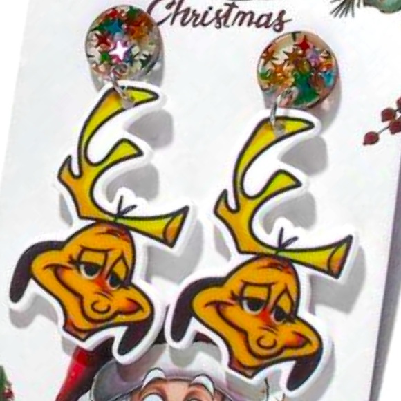 Max Christmas Acrylic Earrings - Picture 1 of 4